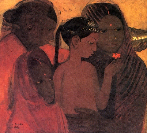 Tribal Women Amrit Sher Gil Paintings