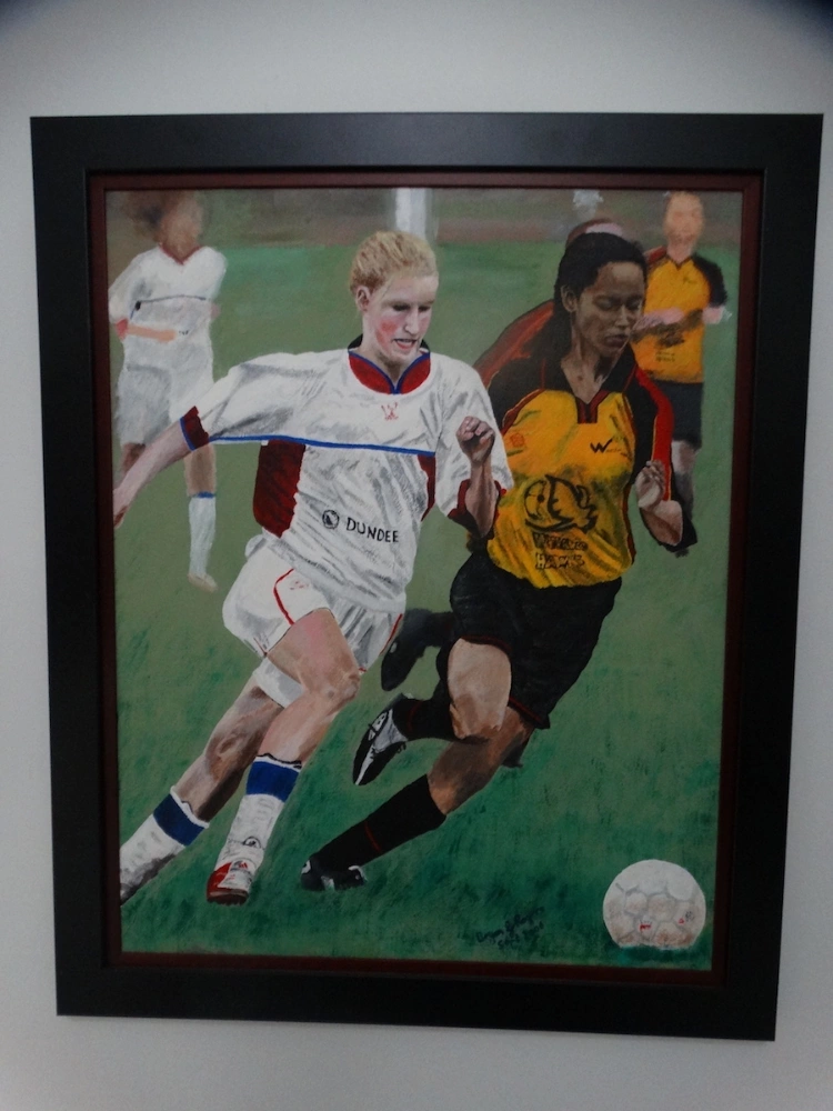 Soccor Players Painting By Bryan Rogers