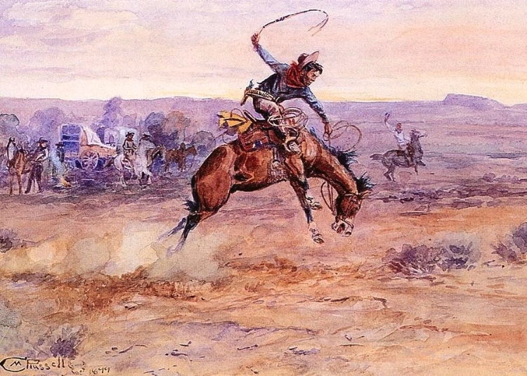 Bucking-bronco-charles-m-russell