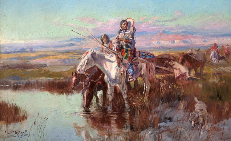 Waterhole-1906-charles-marion-russell