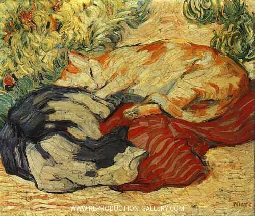 Cats On A Red Cloth