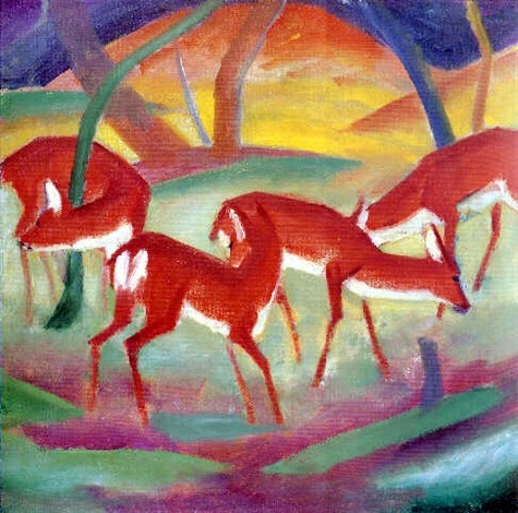Franz-marc-rote-rehe-i