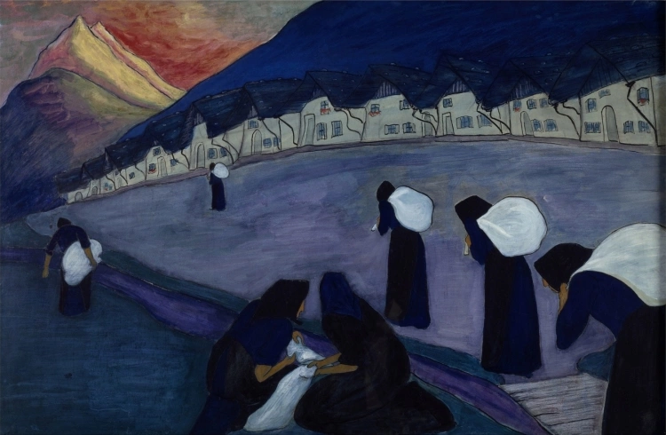 The Black Women, By Marianne Werefkin (1860-1938), Gouache On Cardboard, 1910
